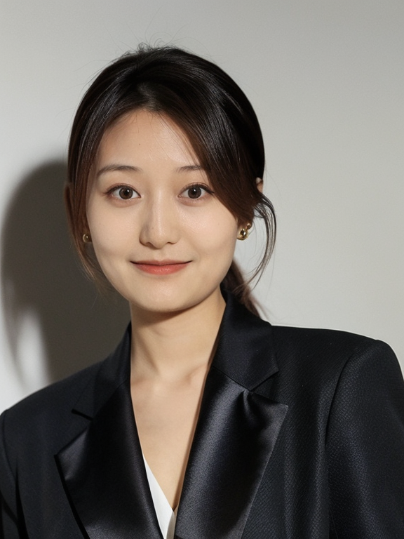 Zoe smiling in a black blazer